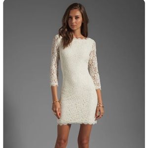 Diane von Furstenberg lace Zarita dress size 6 - Ivory